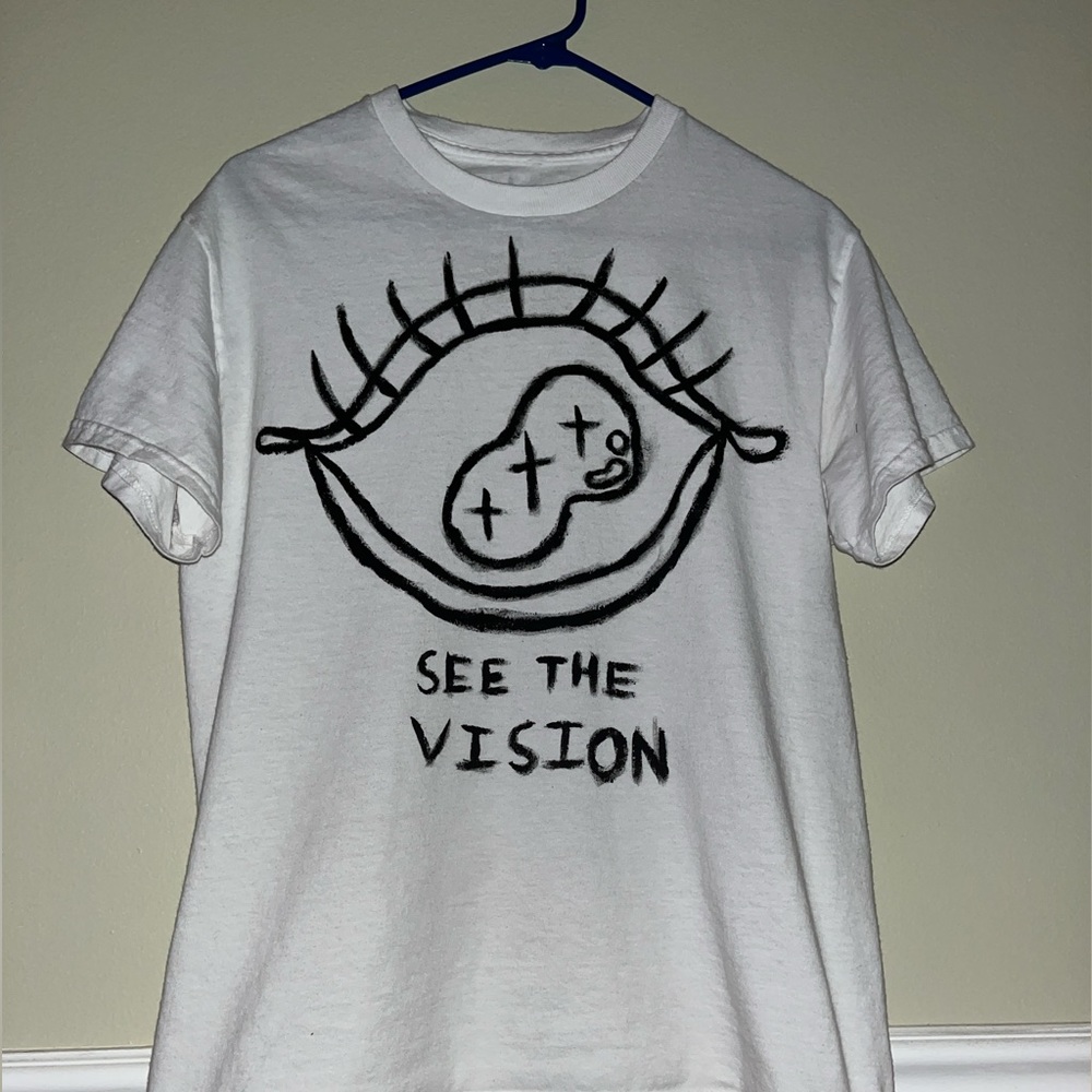 Acrylix see the vision short sleeve white tee
